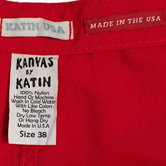 Kanvas by Katin "Kylon" Trunks, Size 38, Red Nylon, Made in USA, NWT - Picture 5 of 7
